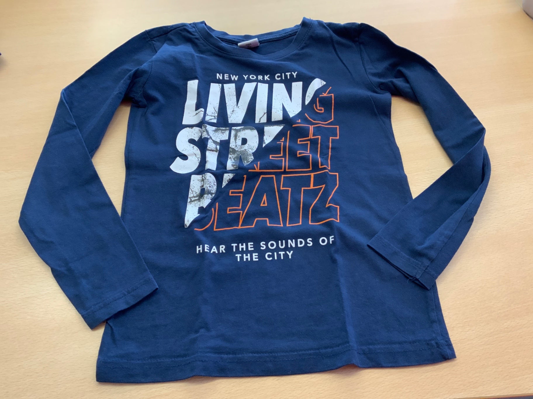 Langarmshirt 134/140 blau