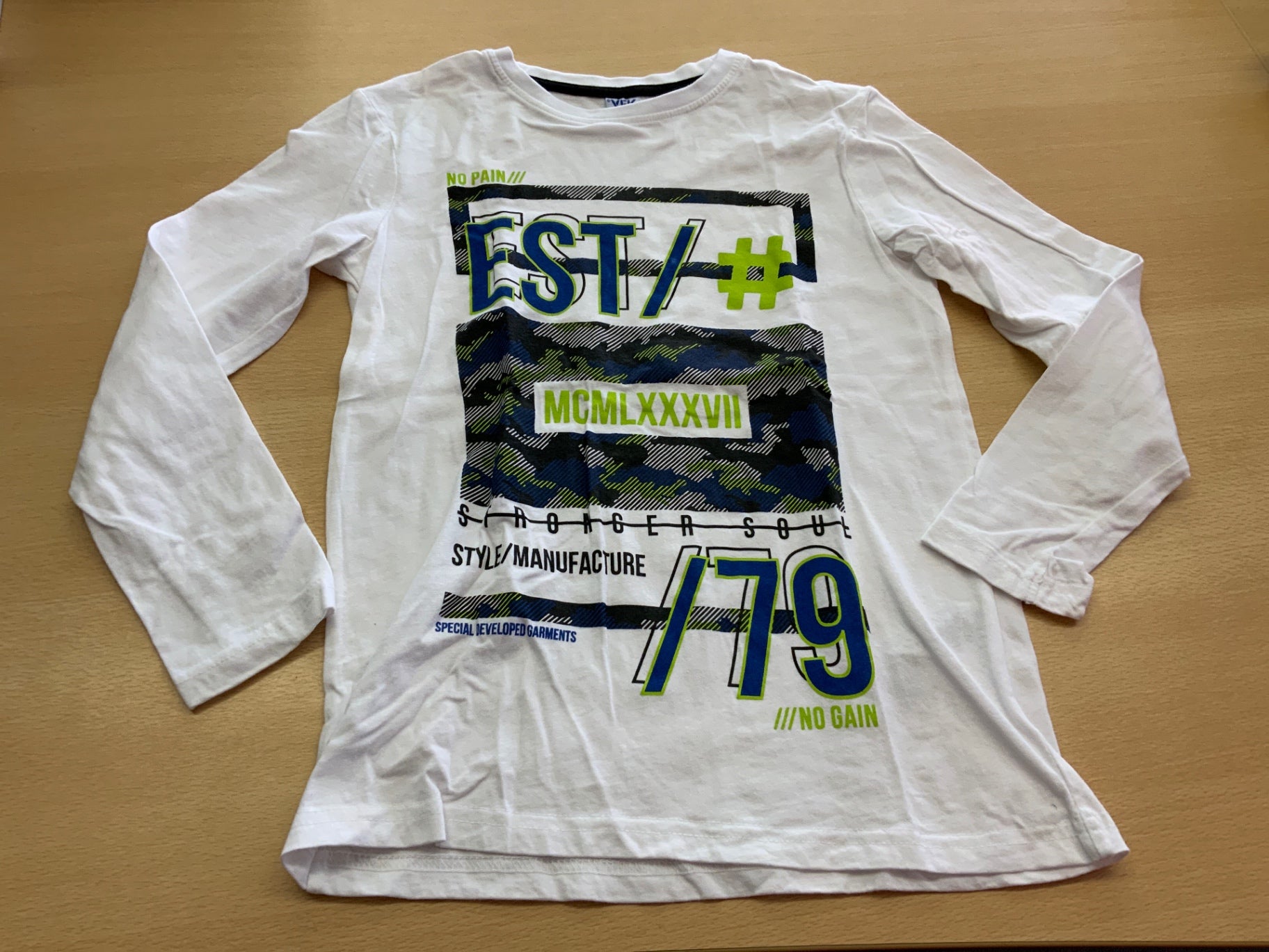 Langarmshirt 134/140 Weiß