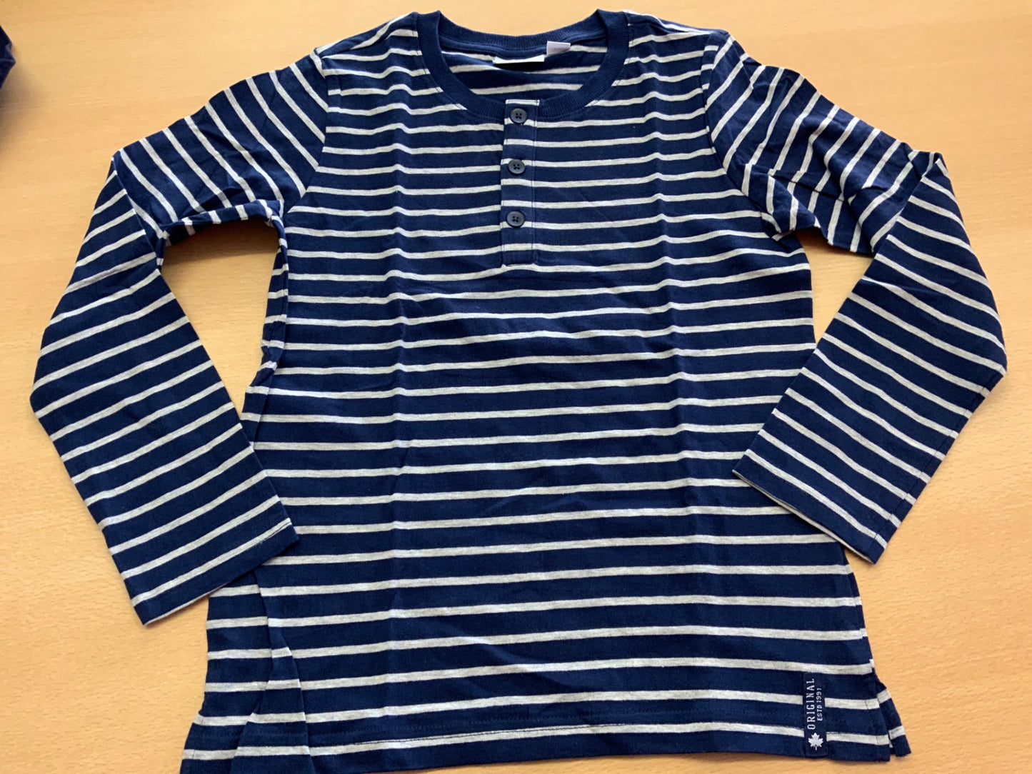 Originals Langarmshirt 134/140 Blau und Weiß