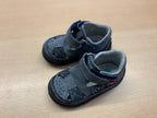 Babyschuhe 19 Grau mit Blau und Rot Akzenten