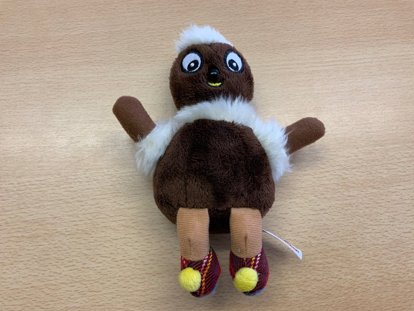 Plüschtier Braun, Weiß, Rot, Gelb