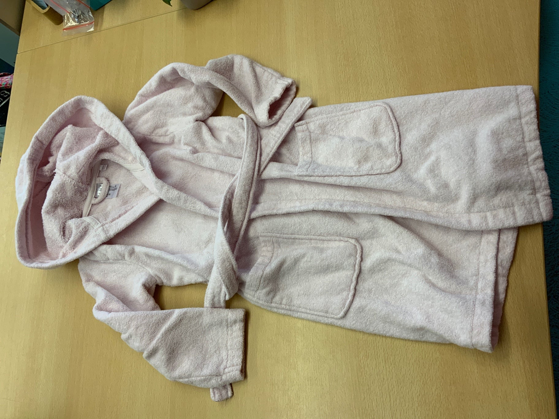 Bademantel 110/116 Rosa