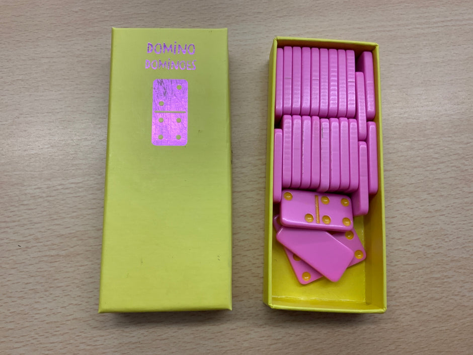 Domino Spielset Pink