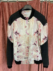 Jacke L Weiß mit hellrosa und violett