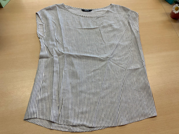 WEMOTO Bluse M Weiß mit schwarzen Streifen
