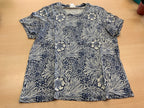 T-Shirt S Blau und Weiß