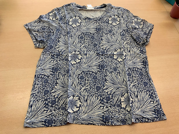 T-Shirt S Blau und Weiß