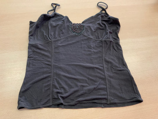 Unbekannt Spaghetti-Top XL Grau