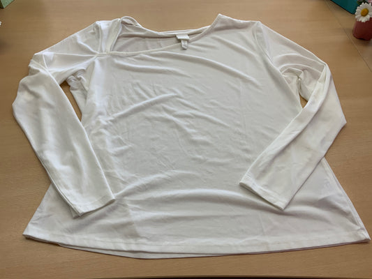 Langarmshirt XL Elfenbeinweiß