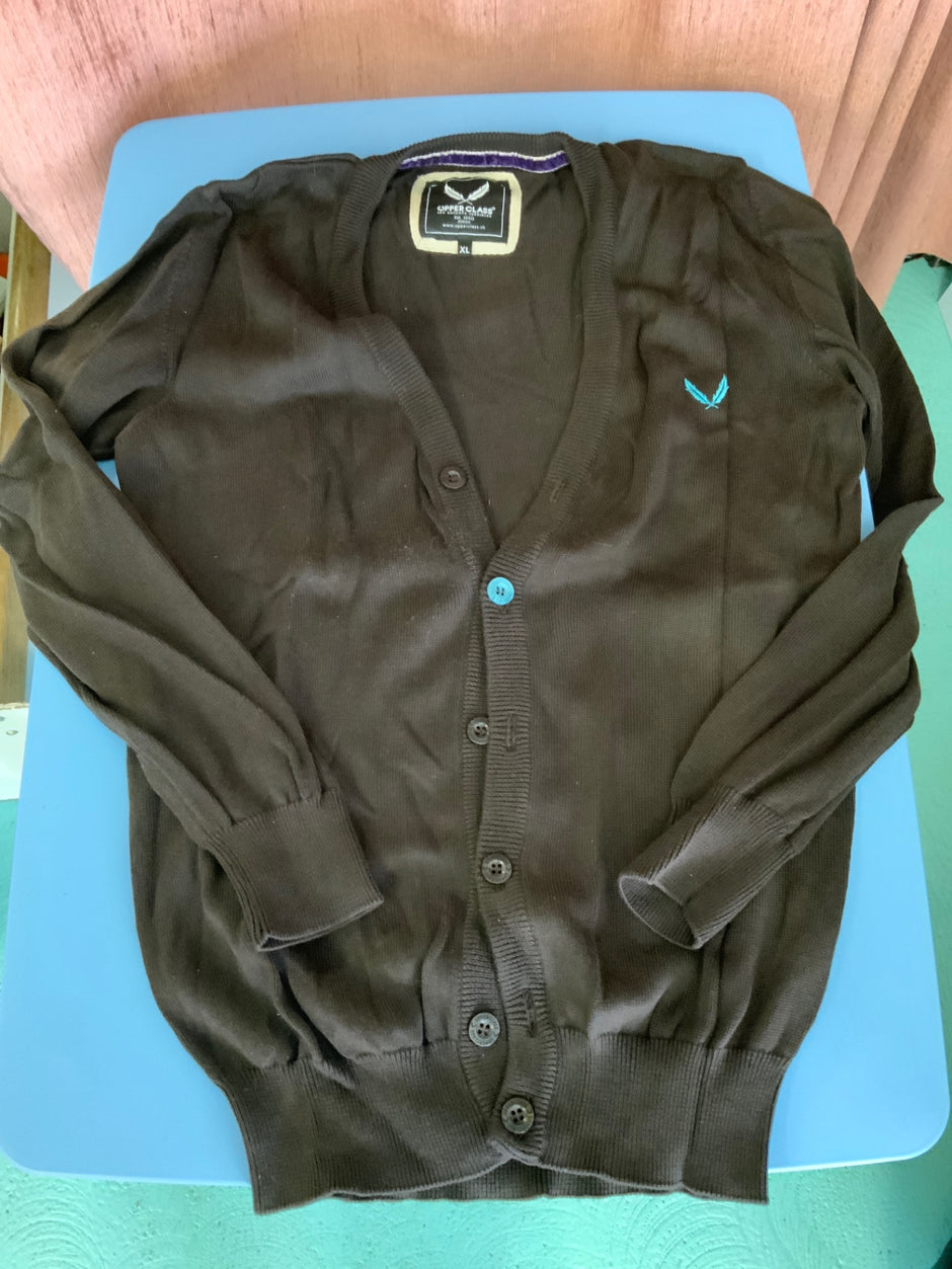 Upper Class Strickjacke XL Braun