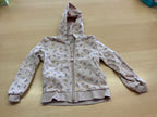 Sweatjacke 98 Hellrosa mit Blumenmuster