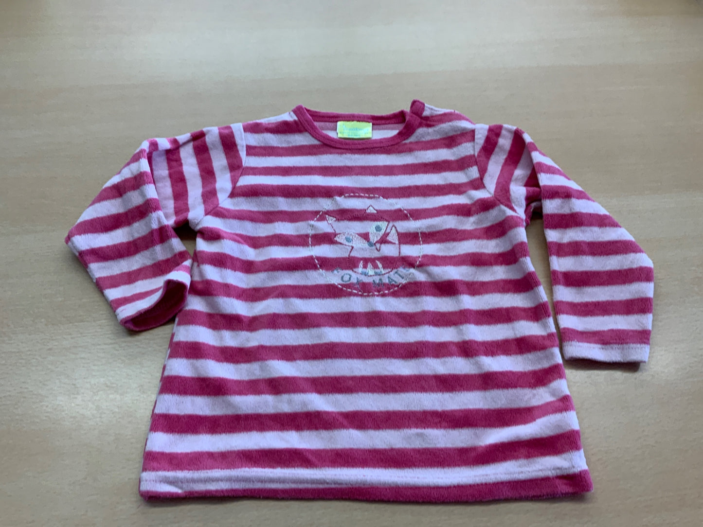  Pulli 86/92 Pink und Weiß gestreift