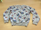 Nicht spezifiziert Pullover 110/116 Grau mit bunten Mustern