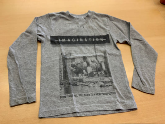  Langarmshirt 116/122 Grau