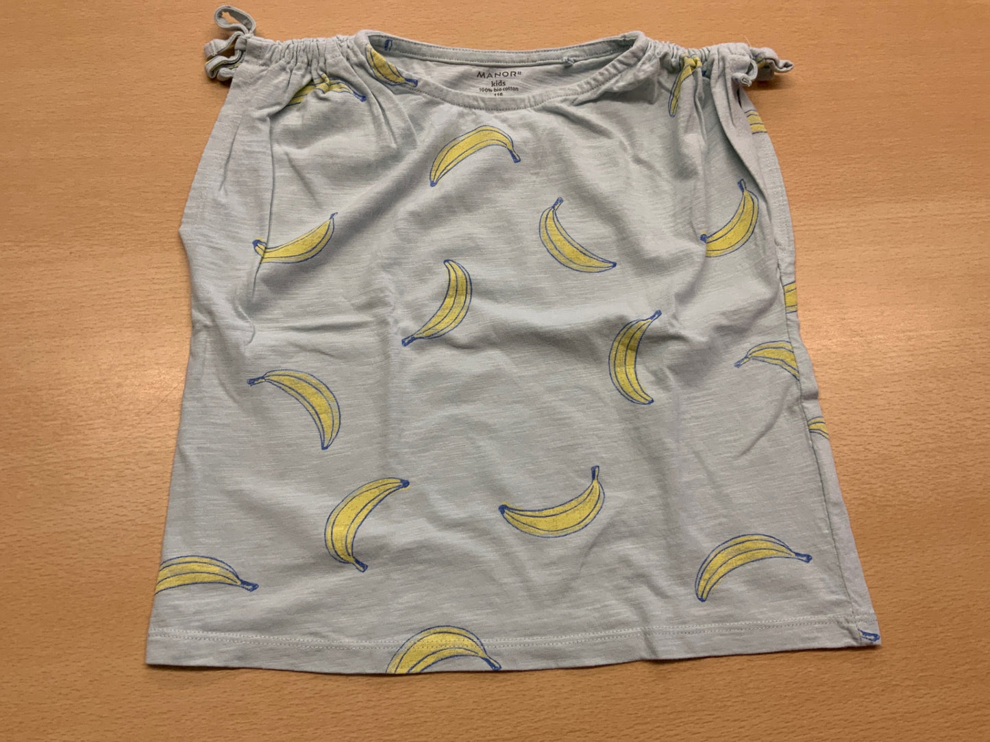 Manor T-Shirt 116 Grau mit Bananenmuster