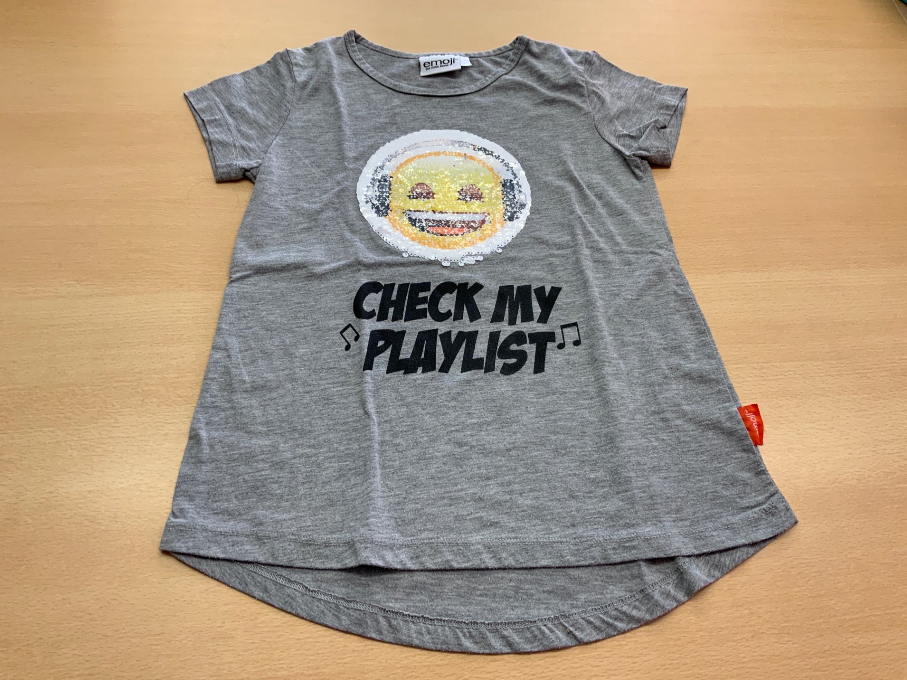 emoji T-Shirt 140/152 Grau