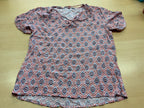 Bluse S Rot, Weiß, Blau