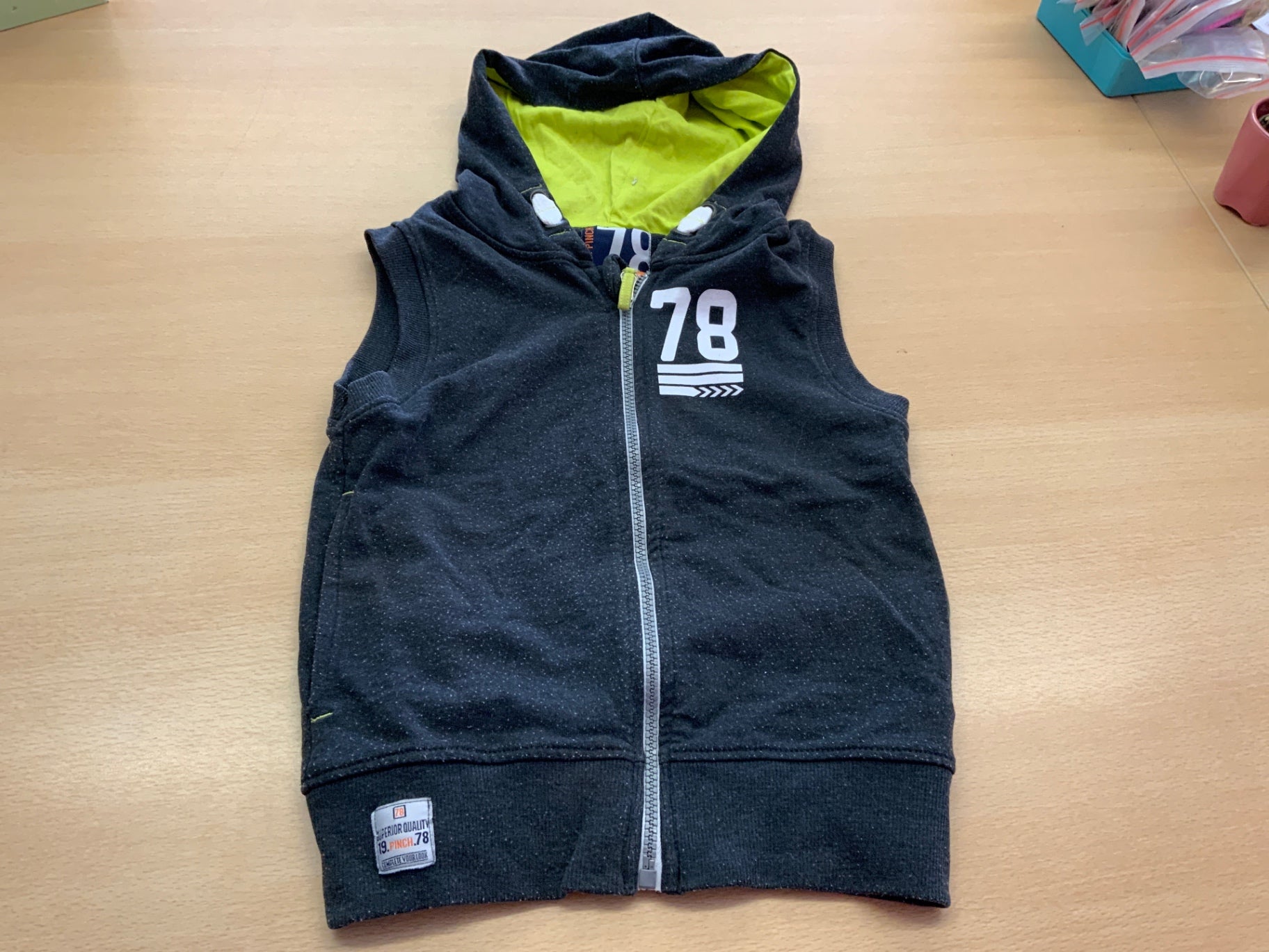  Ärmloses Hoodie 128 Dunkelblau