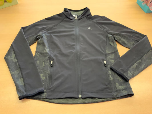 Lauftight 140/152 Dunkelgrau mit Camouflage-Print