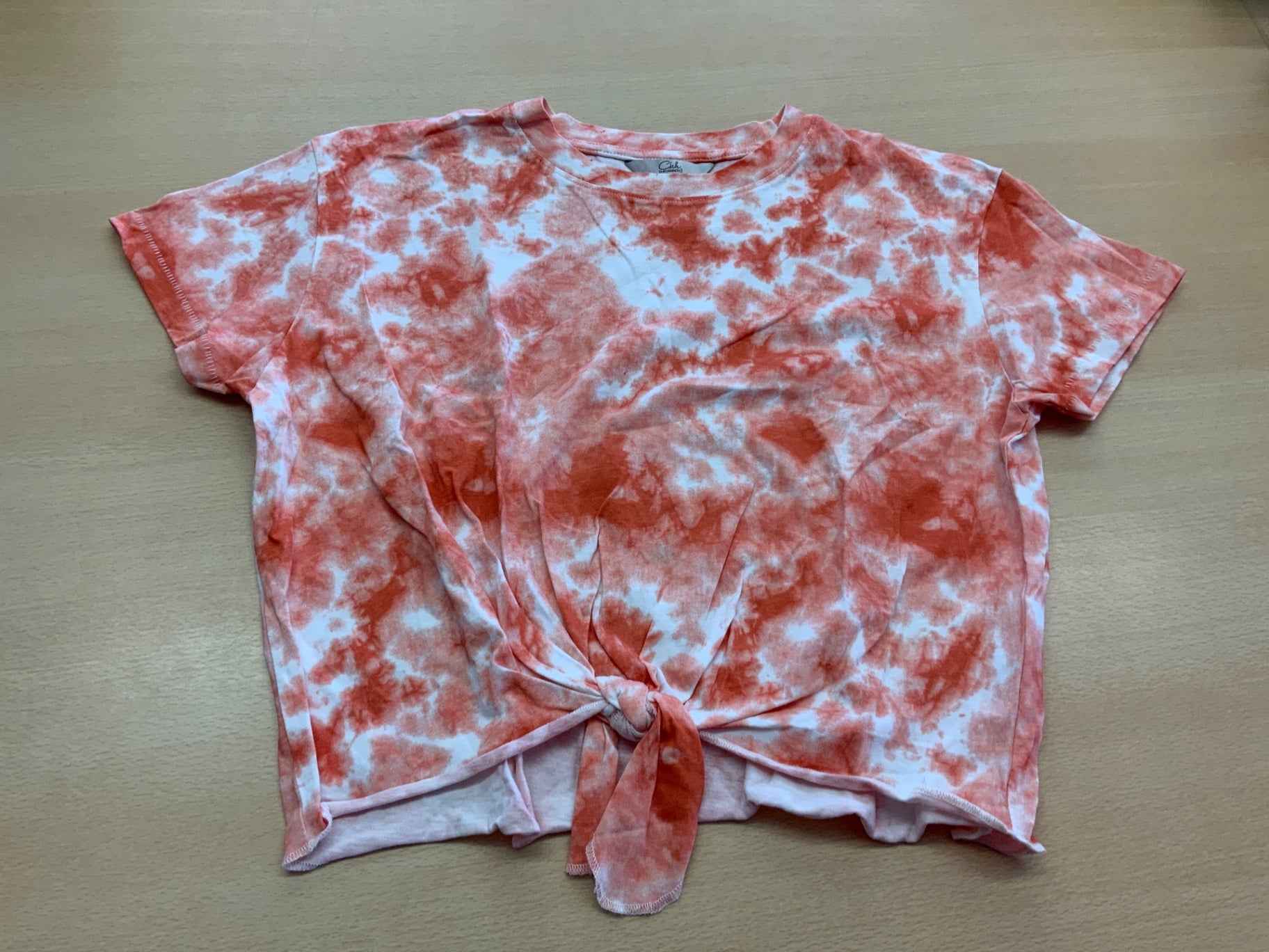 T-Shirt M Coral und Weiß