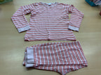 Pyjama 134/140 Rosa mit weißen Streifen