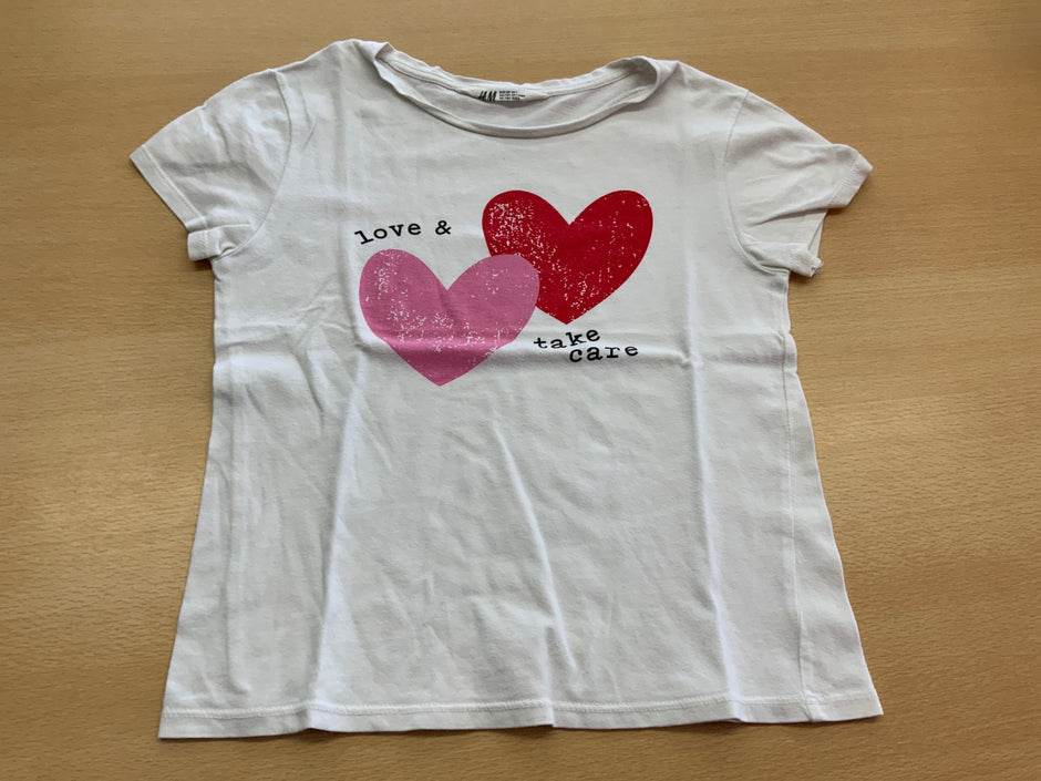 H&M T-Shirt 128 Weiß