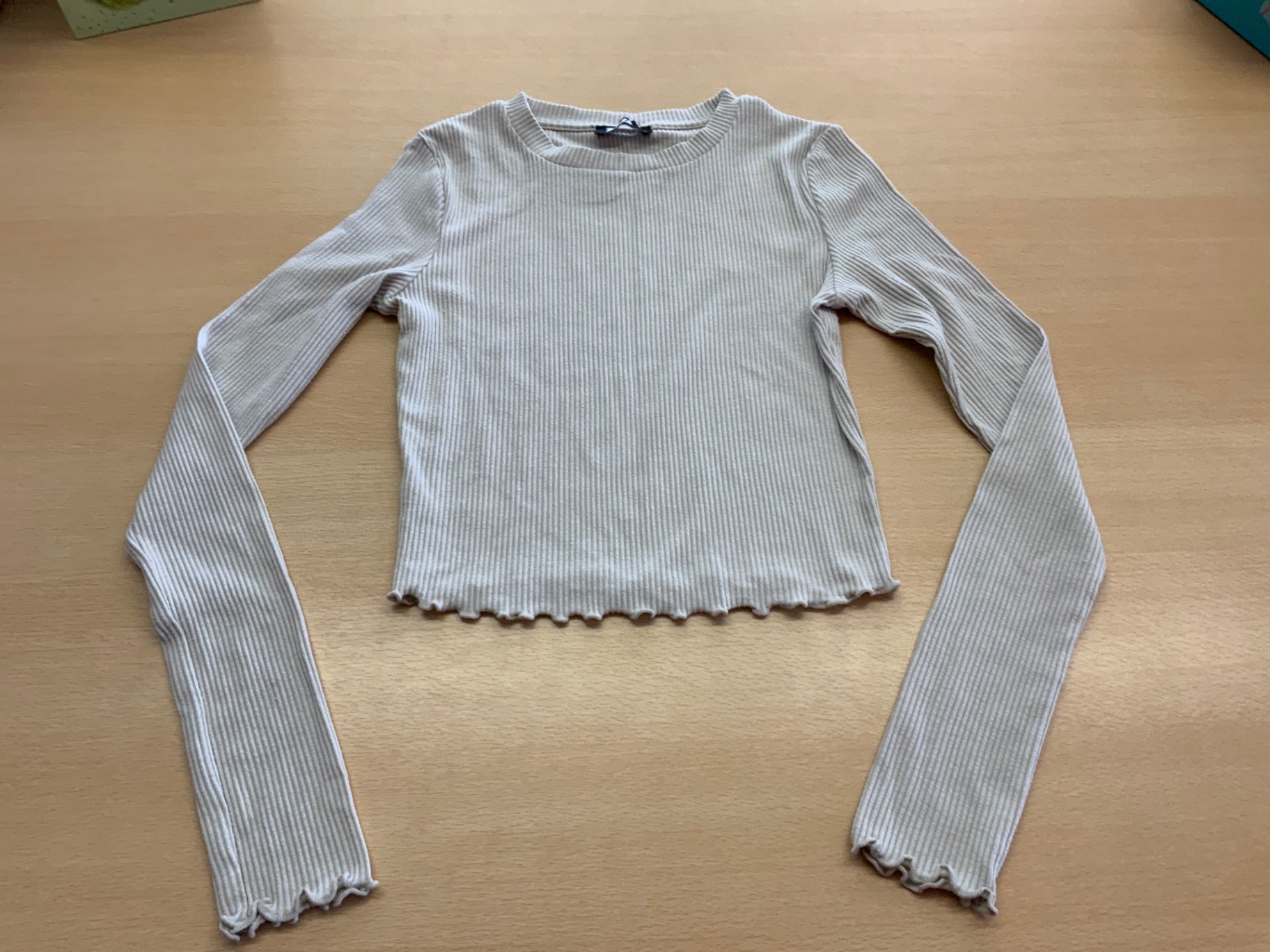  Langarmshirt XS Beige