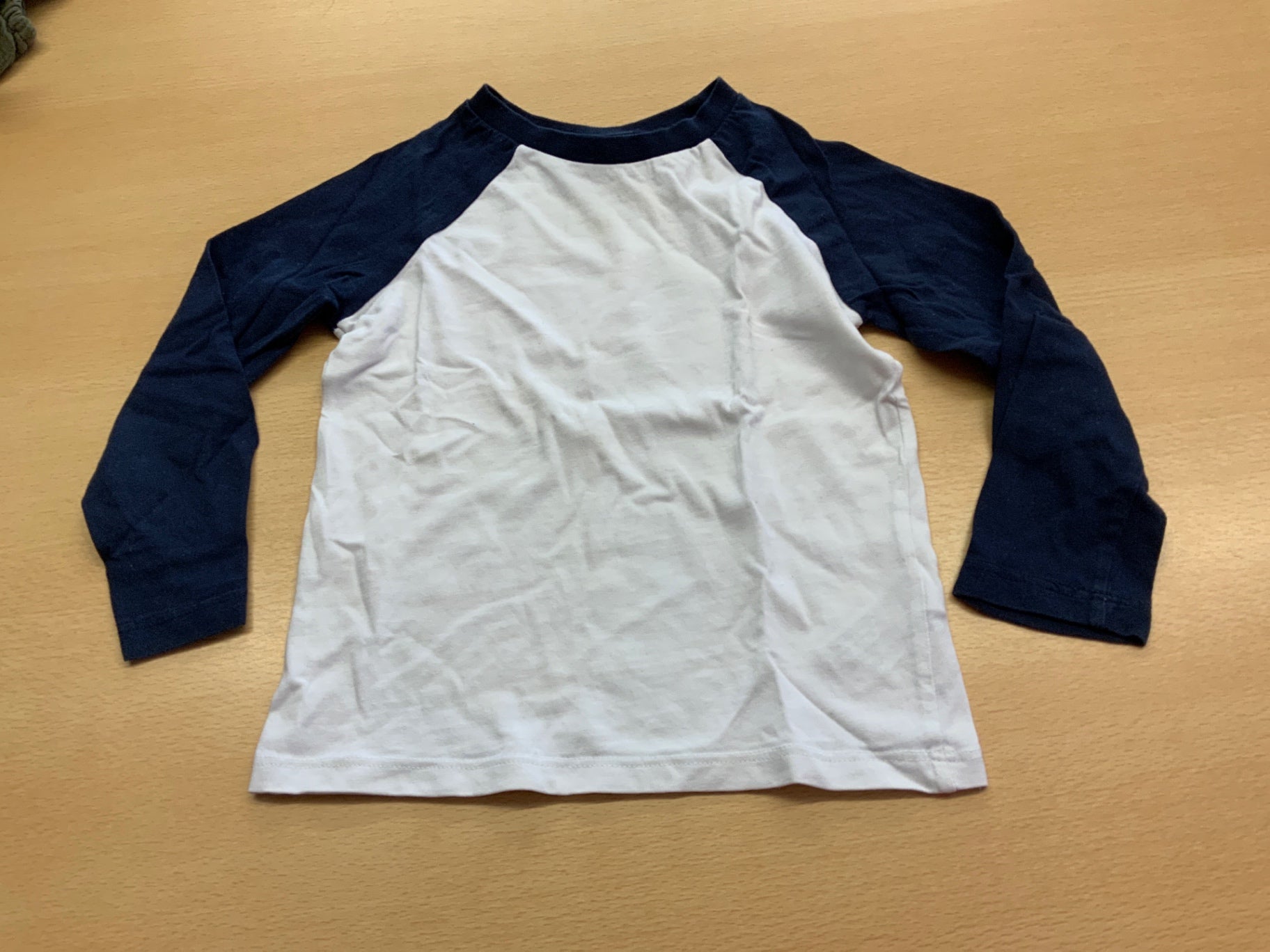 T-Shirt 98 Weiß und Dunkelblau