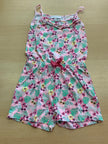 Jumpsuit 110 Rosa mit bunten Blumen