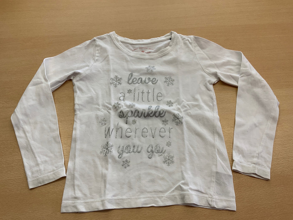 Sweatshirt 116/122 Weiß