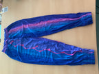  Hose 146/152 Blau mit pinken und blauen Mustern