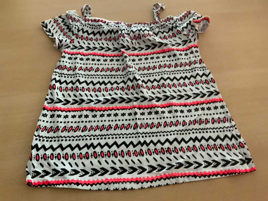 T-Shirt 146/152 Schwarz, Weiß, Rot