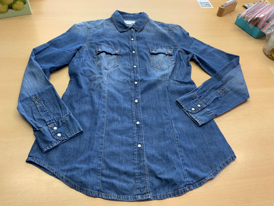Hemdbluse M Blau