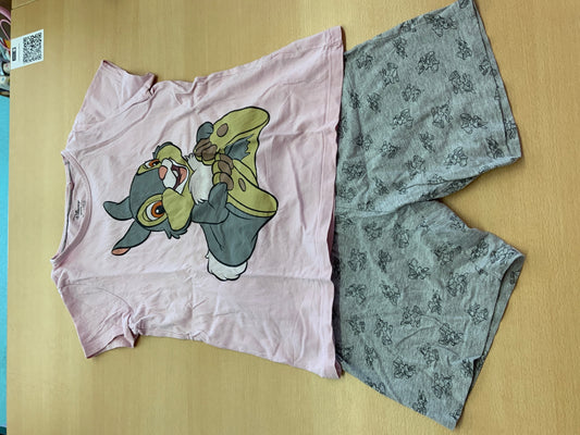 Pyjama 146/152 Grau, Rosa