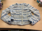 Jacke 38 Blau und Beige