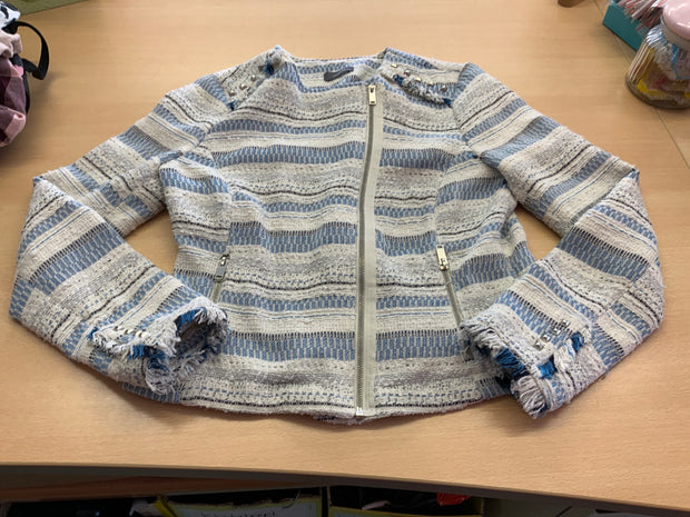 Jacke 38 Blau und Beige