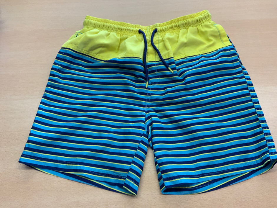 Bade-Shorts 158/164 Blau und Gelb
