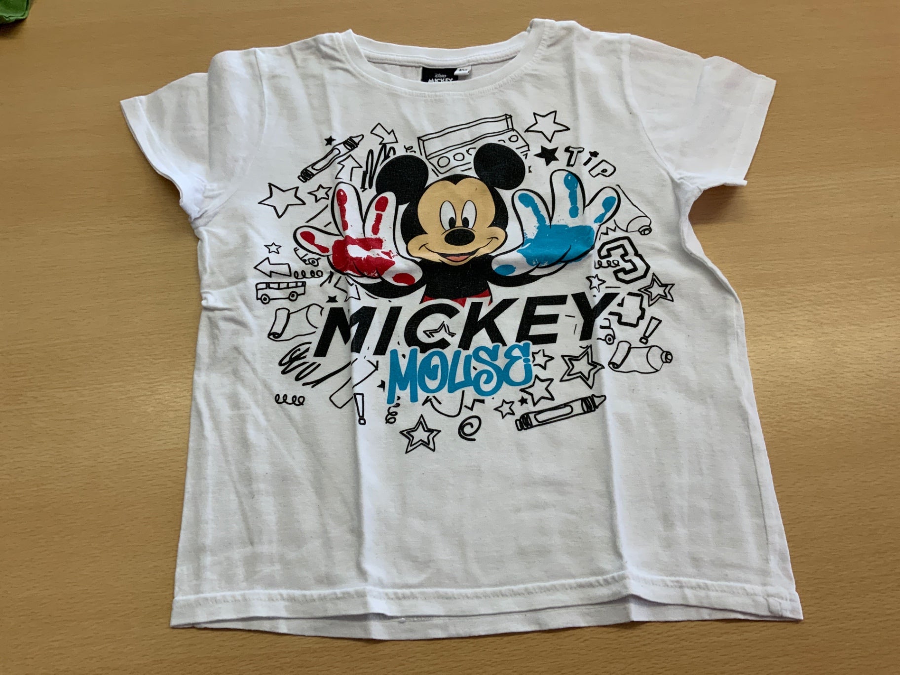 Disney Mickey Mouse T-Shirt 122 Weiß
