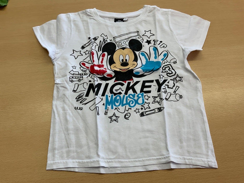 Disney Mickey Mouse T-Shirt 122 Weiß
