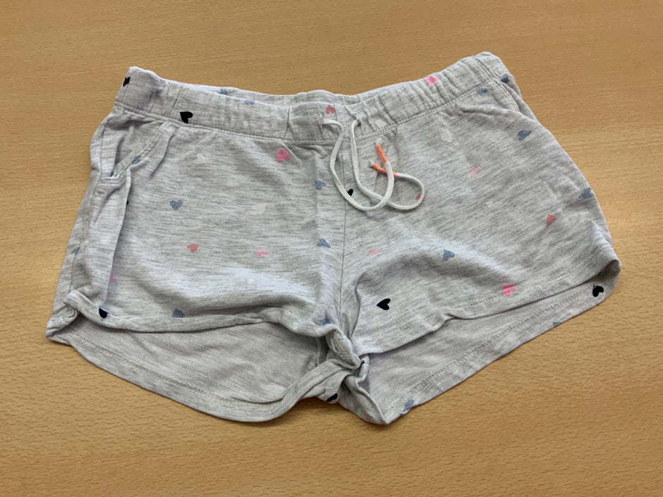 Shorts 134 Grau mit bunten Herzen