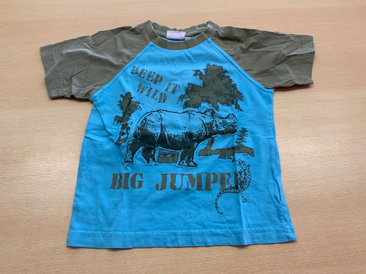 T-Shirt 104 Blau, Olivgrün