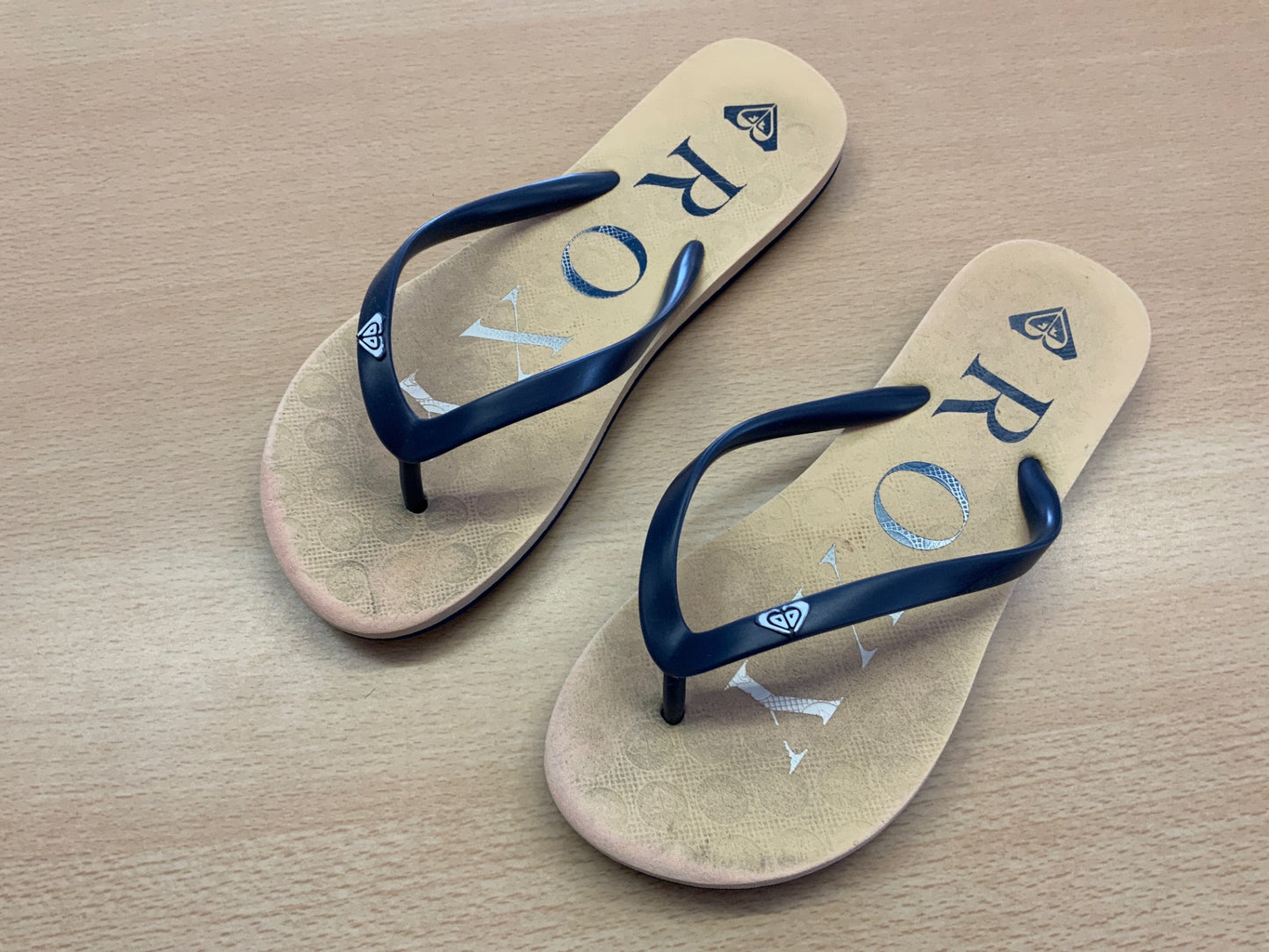 Roxy Flipflops 36/37 Beige und Blau
