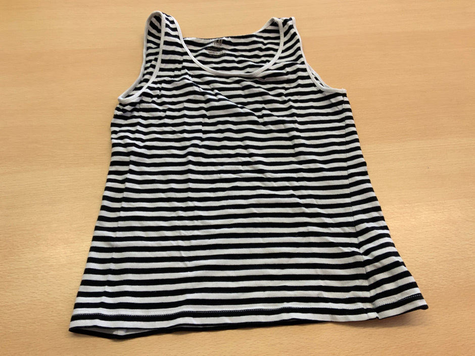 Ärmelloses Oberteil 146/152 Schwarz und Weiß