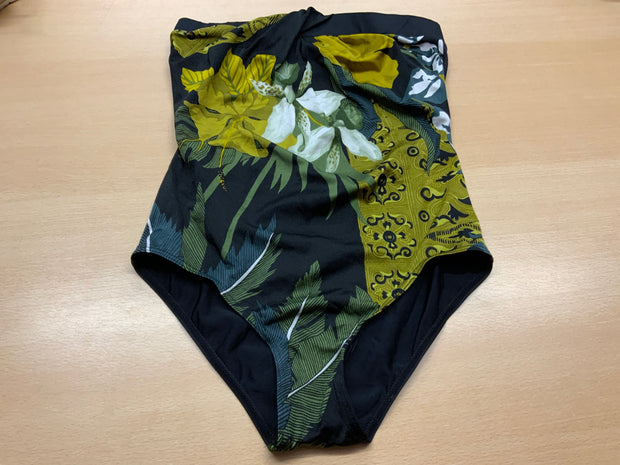 Badehose 42 Dunkelblau, Grün, Weiß