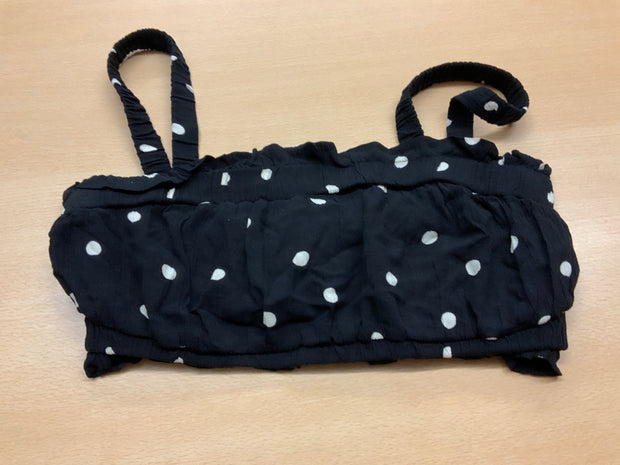 Bustier S Schwarz mit weißen Punkten