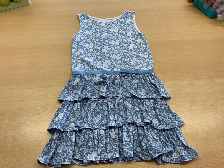Kleid 122/128 Blau und Weiß