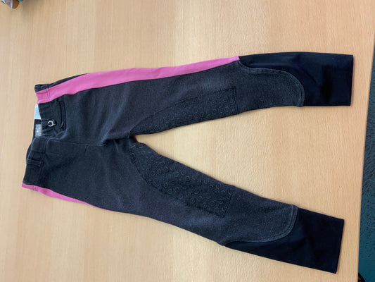  Reithose 122 Schwarz und Pink