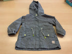 Regenjacke 98 Schwarz und Weiß kariert
