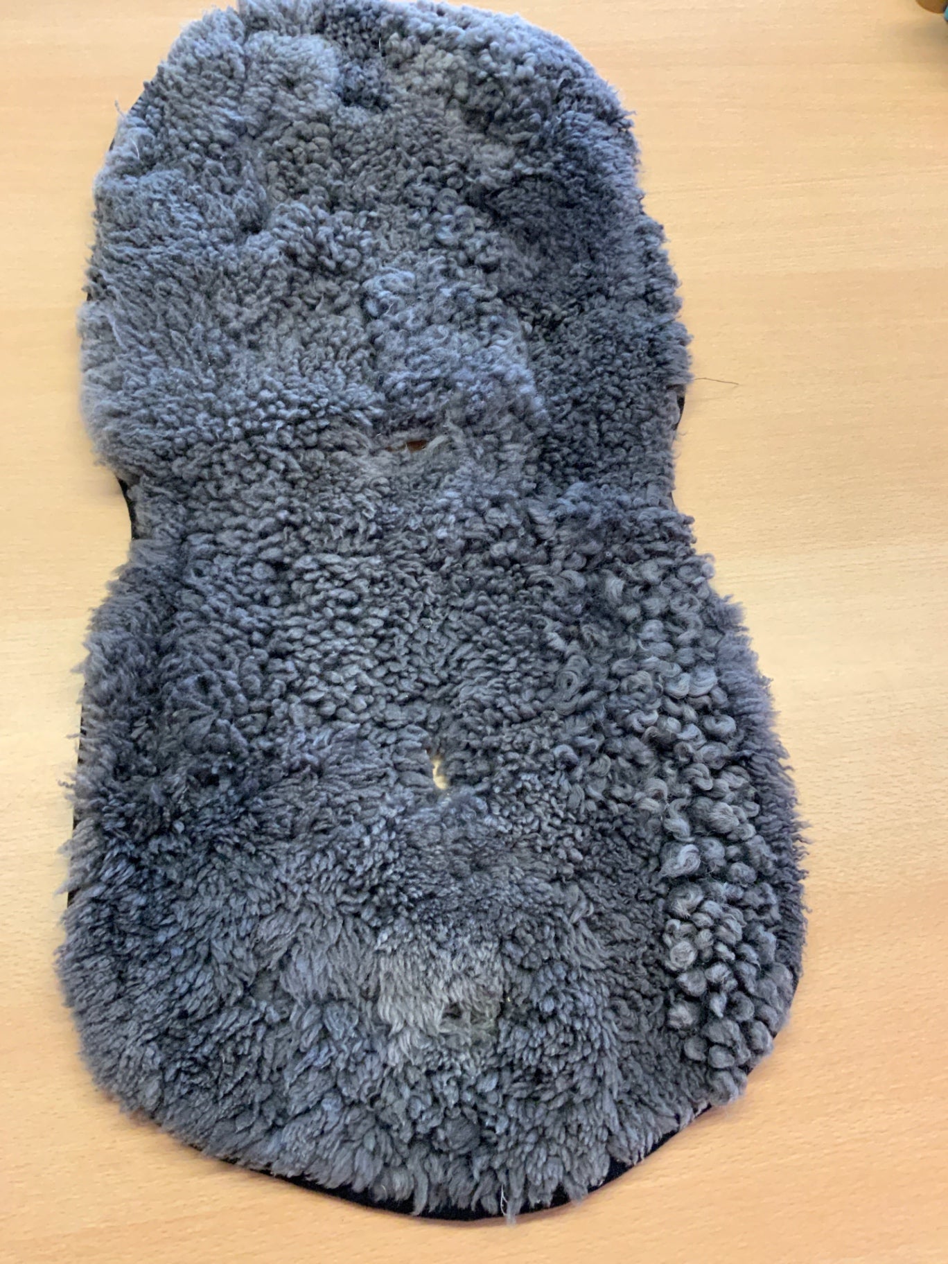 Lammfell für Kinderwagen Grau