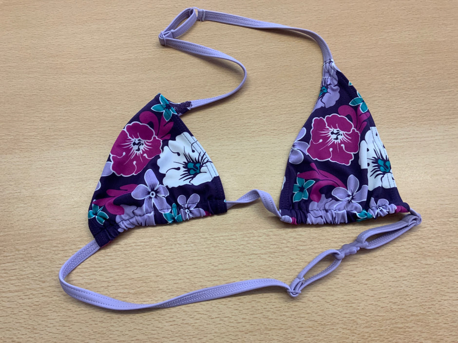 Bikinioberteil 152 Lila, Dunkelblau, Weiß, Pink, Türkis